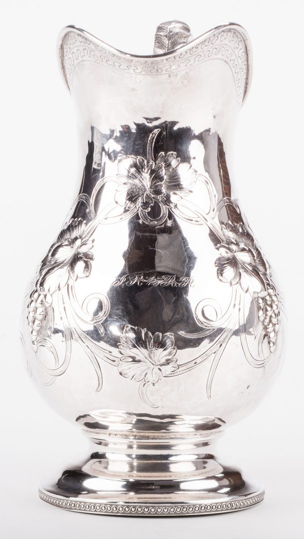 Lot 260: Wood & Hughes Coin Silver Water Pitcher
