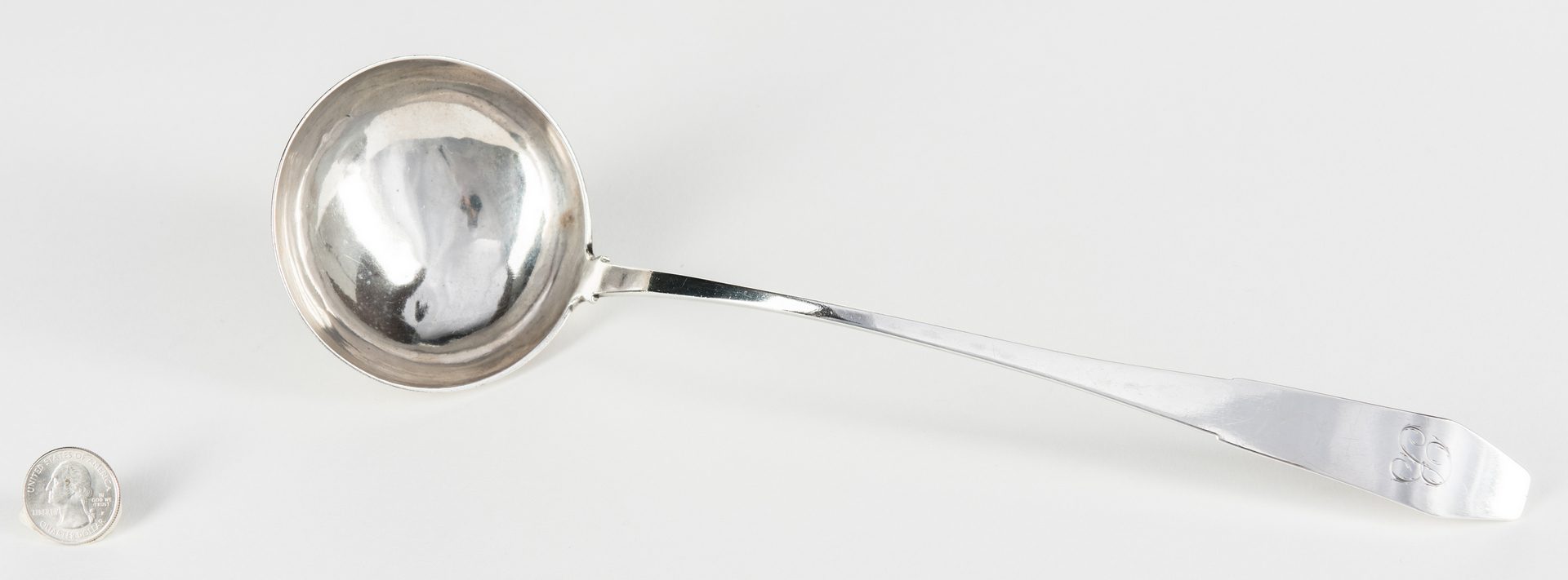 Lot 269: Samuel Ayres KY Coin Silver Ladle