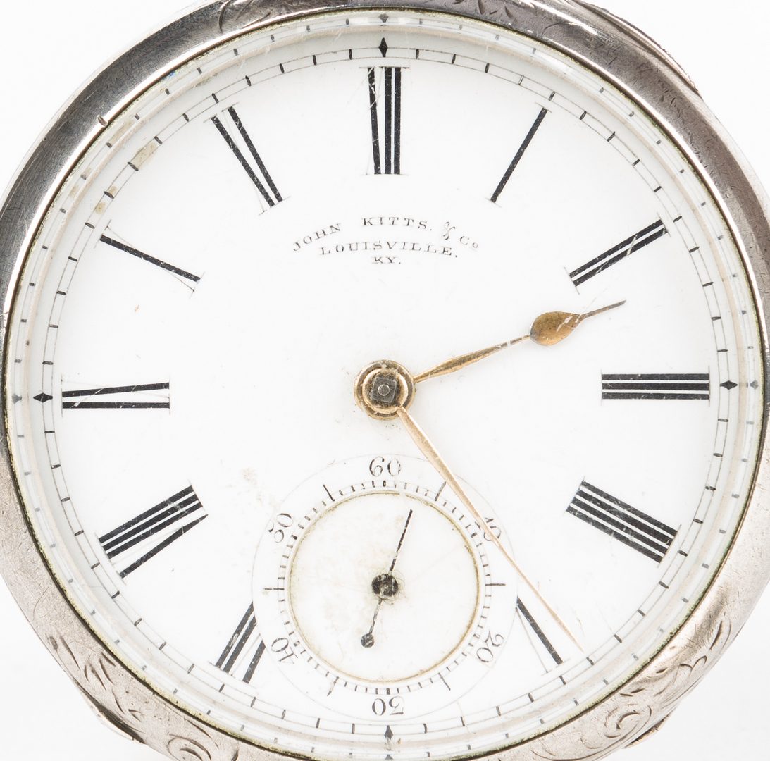 Lot 271: J. Kitts KY Coin Silver Pocket Watch