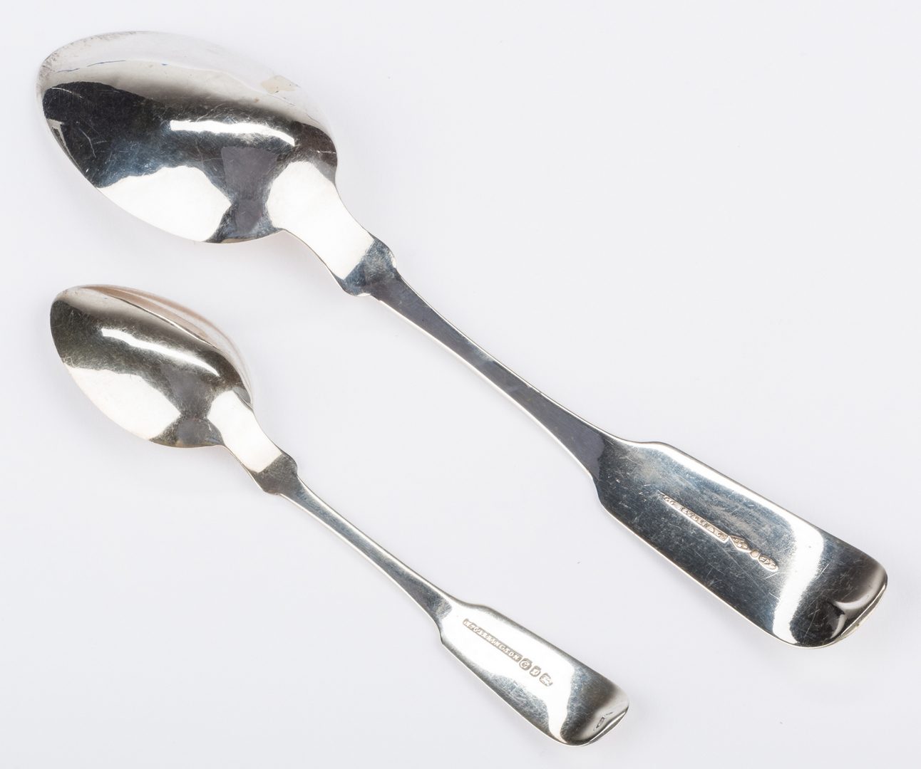 Lot 279: Ewan S. Carolina Coin Silver Tongs plus 2 spoons