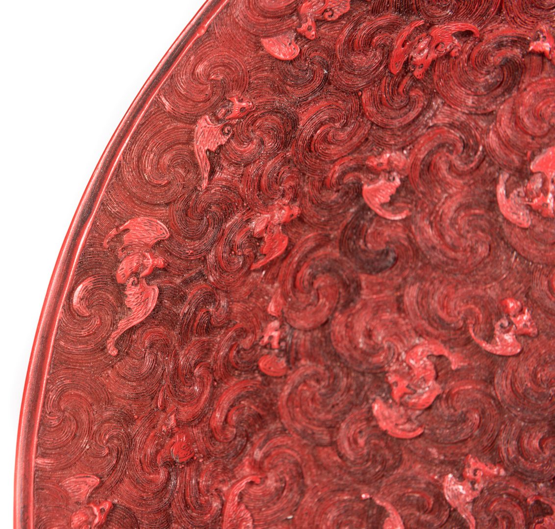 Lot 31: Cinnabar Lacquer Bowl with Bats