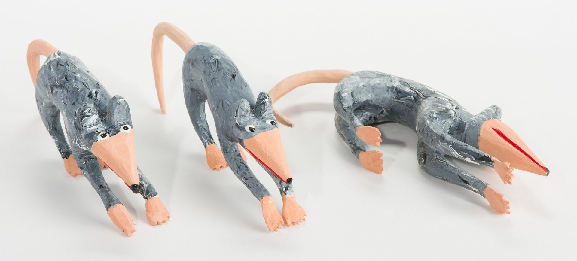Lot 341: Minnie and Garland Adkins Possum Carvings
