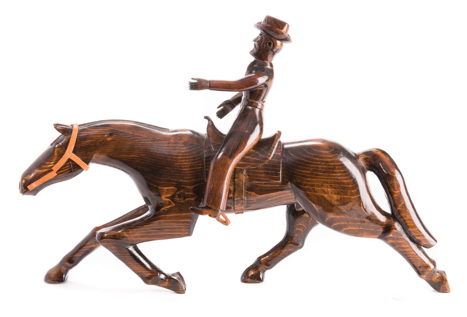 Lot 343: Sulton Rogers Carving, Cowboy on Horseback
