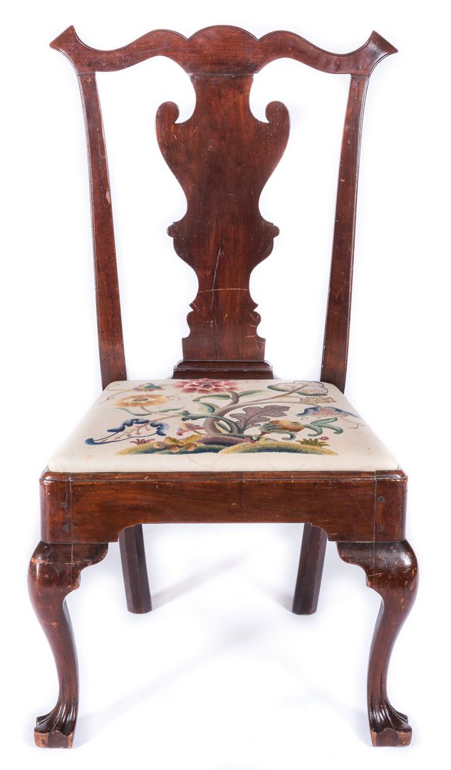Lot 367: Delaware Valley, Queen Anne Trifid Foot Chair