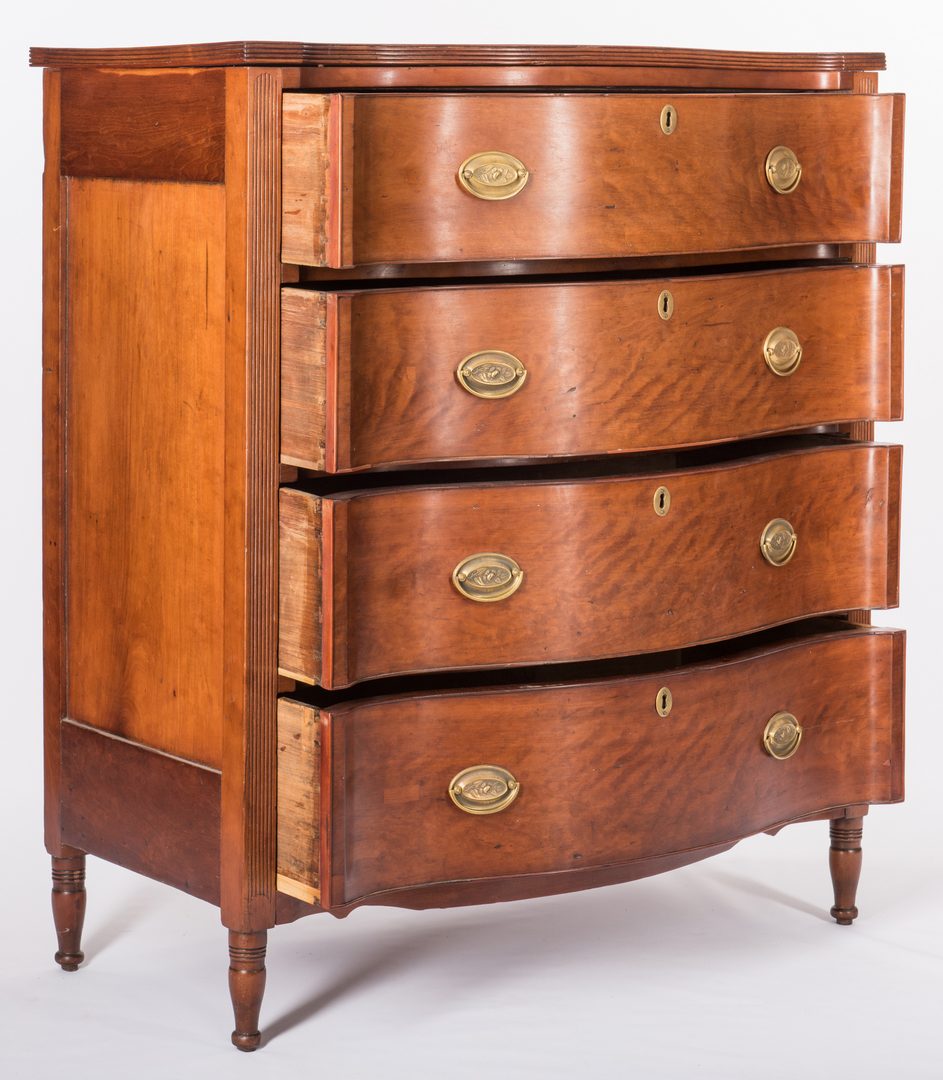 Lot 370: KY Federal Serpentine Chest, pos. Wilson