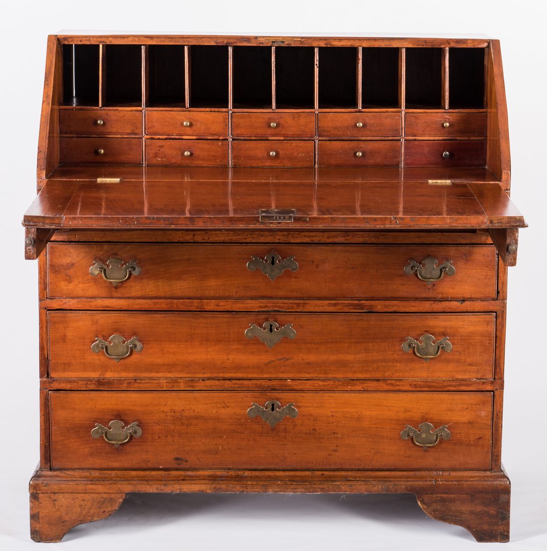 Lot 374: Southern Chippendale Cherry Desk