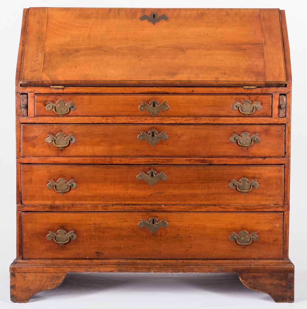 Lot 374: Southern Chippendale Cherry Desk