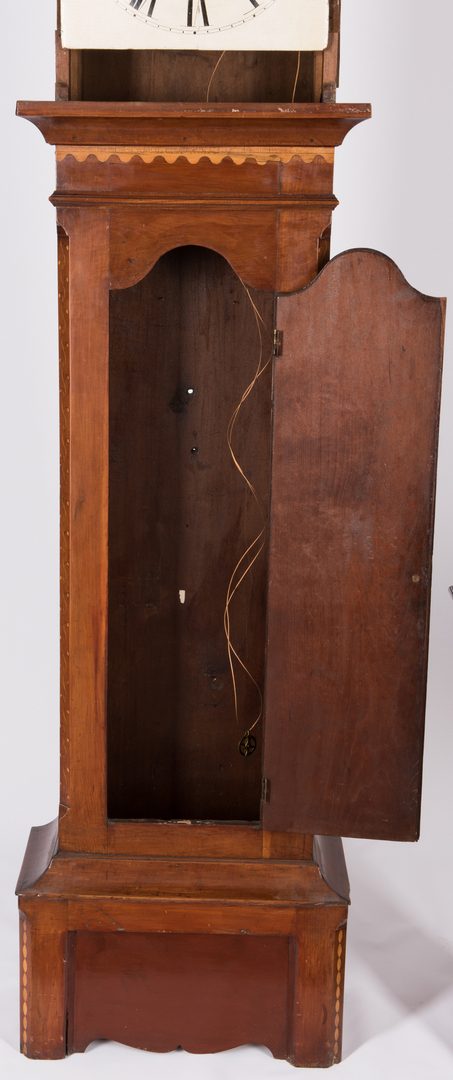 Lot 376: East Tennessee Inlaid Tall Case Clock
