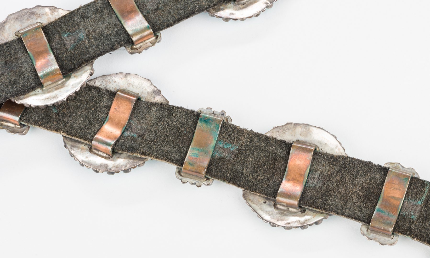 Lot 394: Navajo Sterling Turquoise Concho Belt