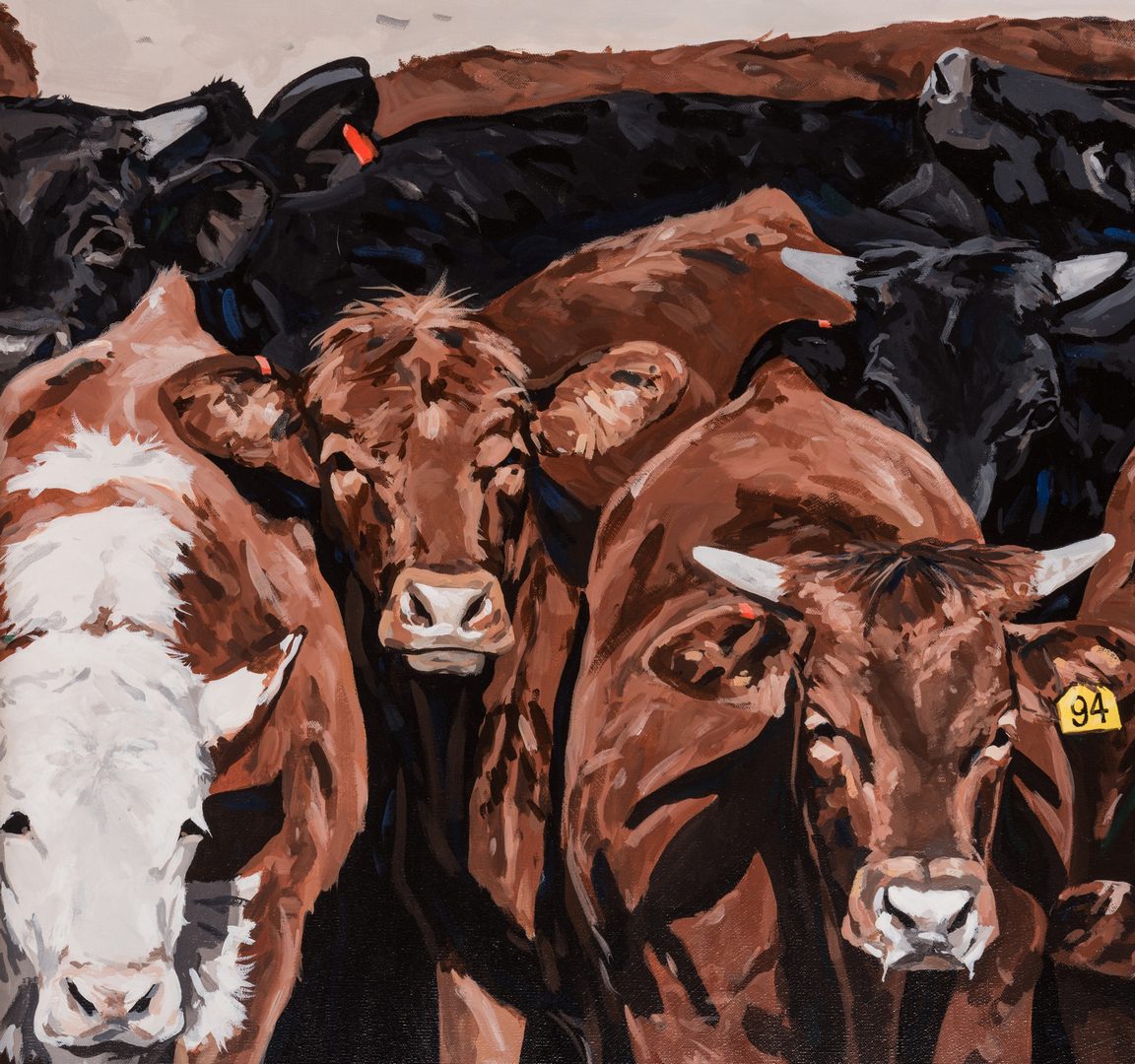Lot 410: Jerry McAdams Artwork, TX Cattle