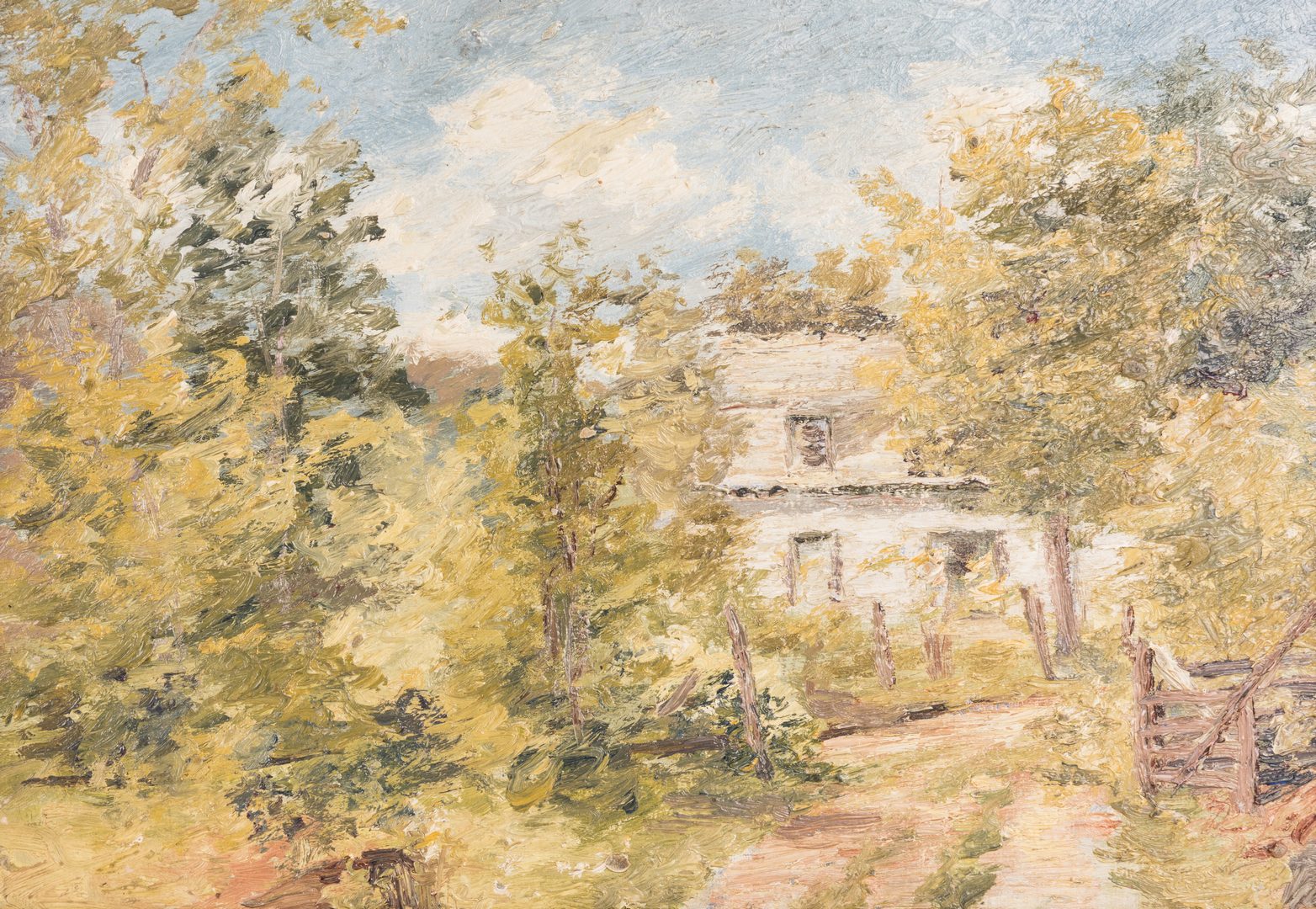 Lot 417: 2 American School Impressionist Landscape Paintings