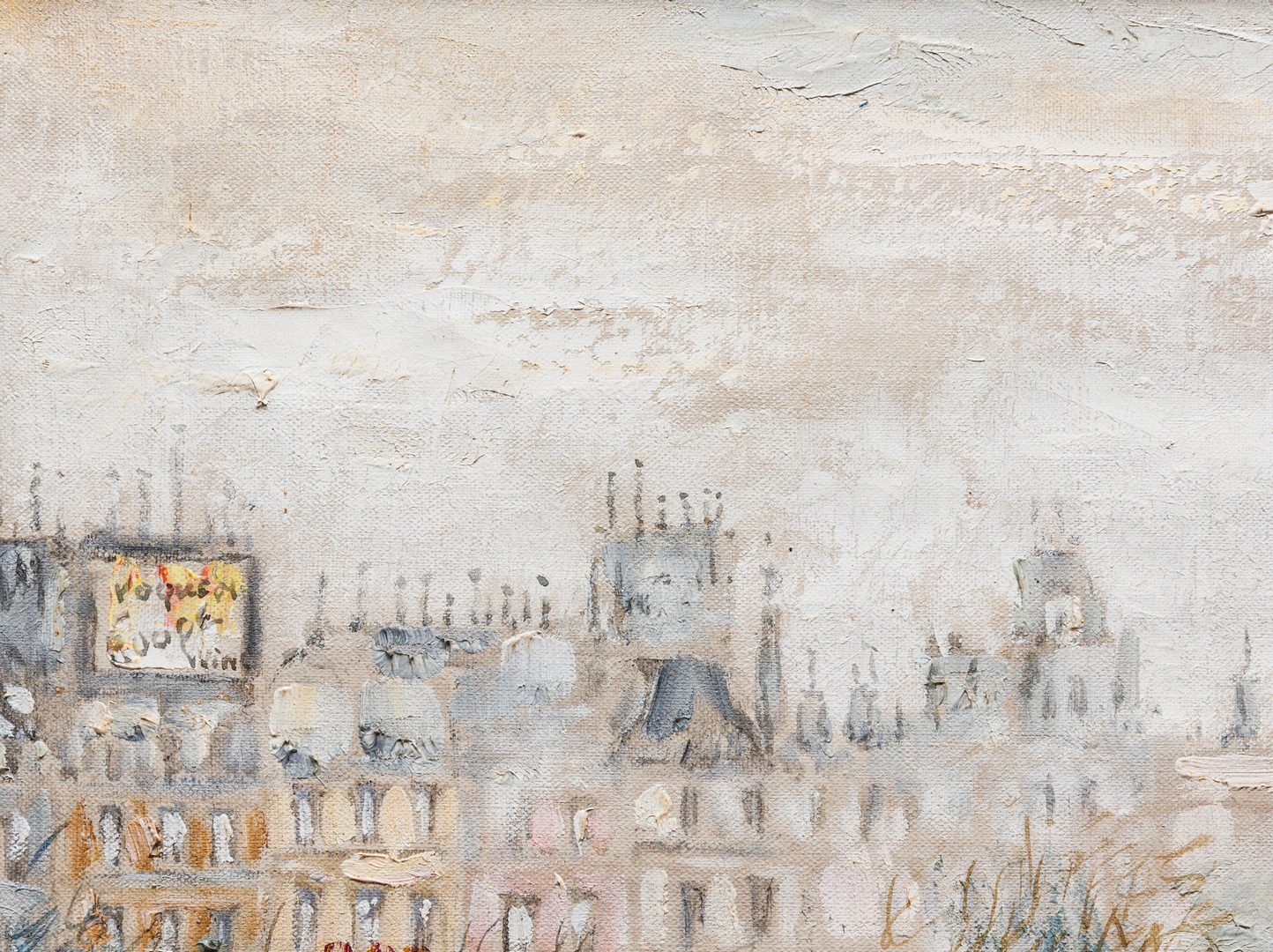 Lot 419: Cesar Villacres, O/C, Parisian Street Scene