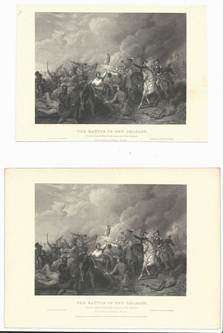 Lot 426: Battle of New Orleans Print Archive, 20 items