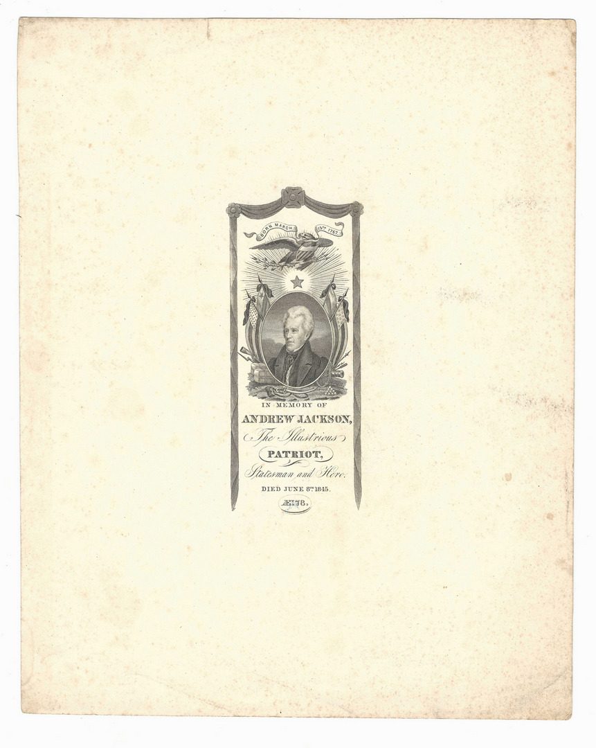 Lot 430: Andrew Jackson Death Prints, 3 items