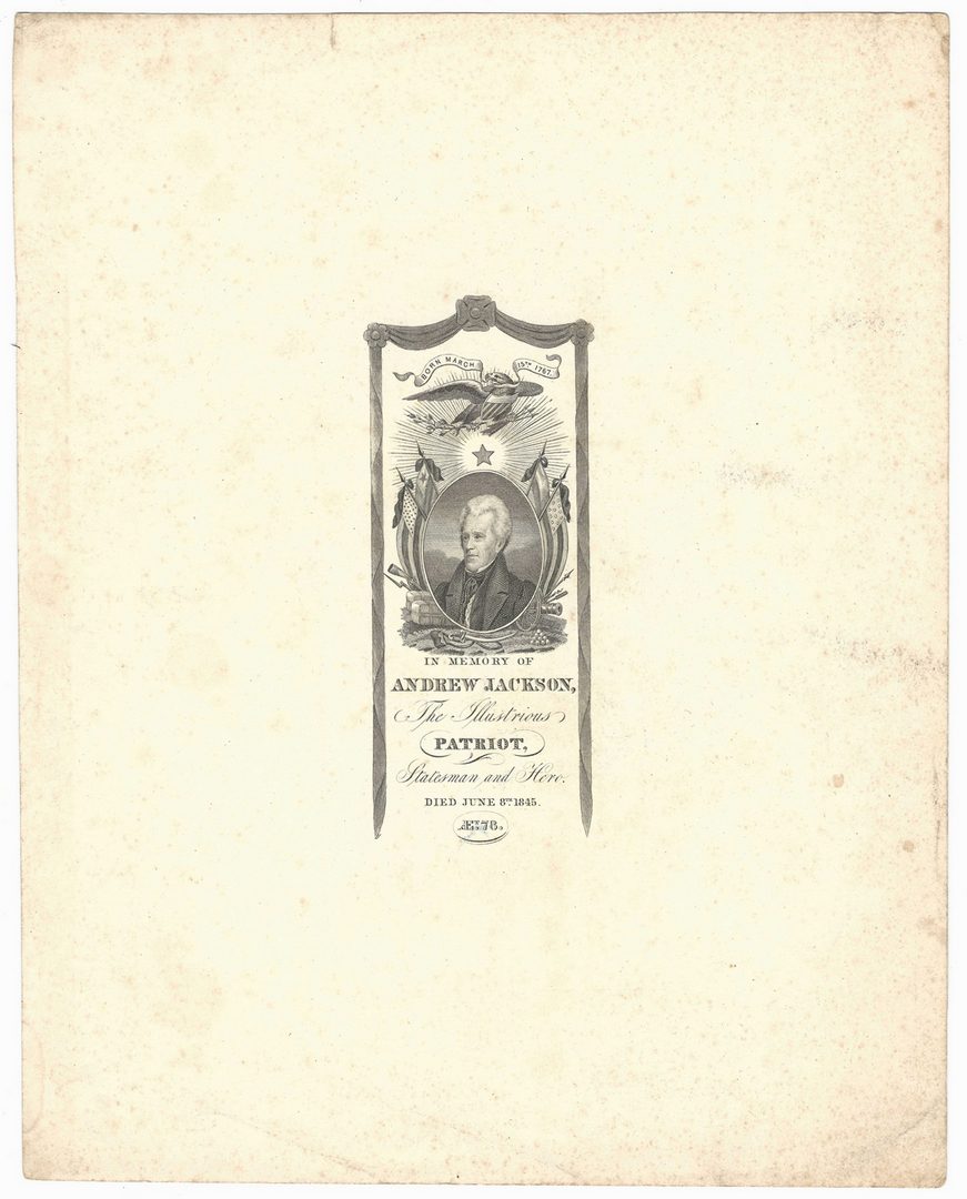 Lot 430: Andrew Jackson Death Prints, 3 items