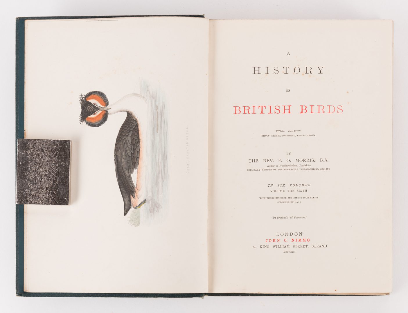 Lot 450: History of British Birds, F. Morris, 1891, 6 Vols.