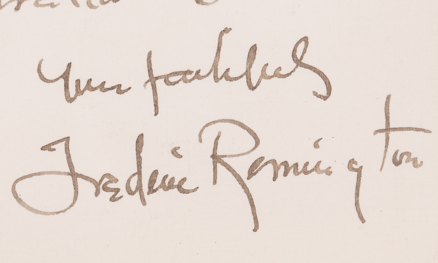 Lot 457: Frederic Remington Letter & Book, 2 items