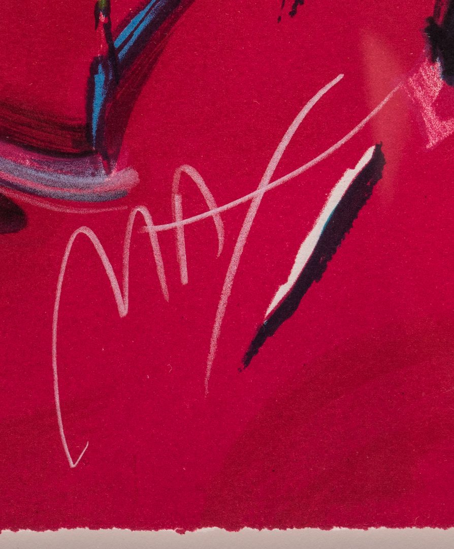 Lot 469: Peter Max Colored Lithograph, Crimson Lady
