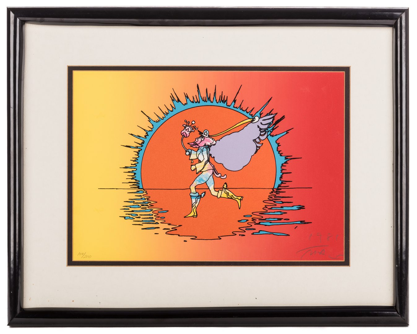 Lot 470: Peter Max Signed Serigraph of a Runner