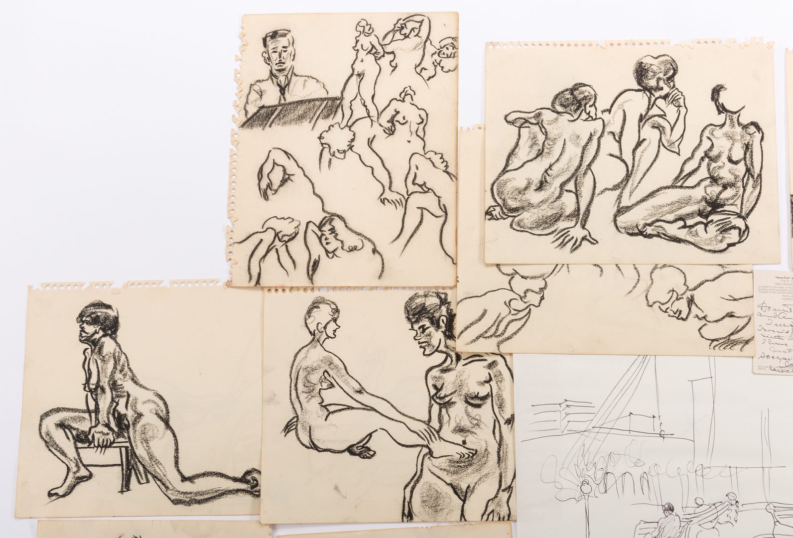 Lot 482: Joseph Delaney Archive, inc. Sketches, Photographs, 46 items