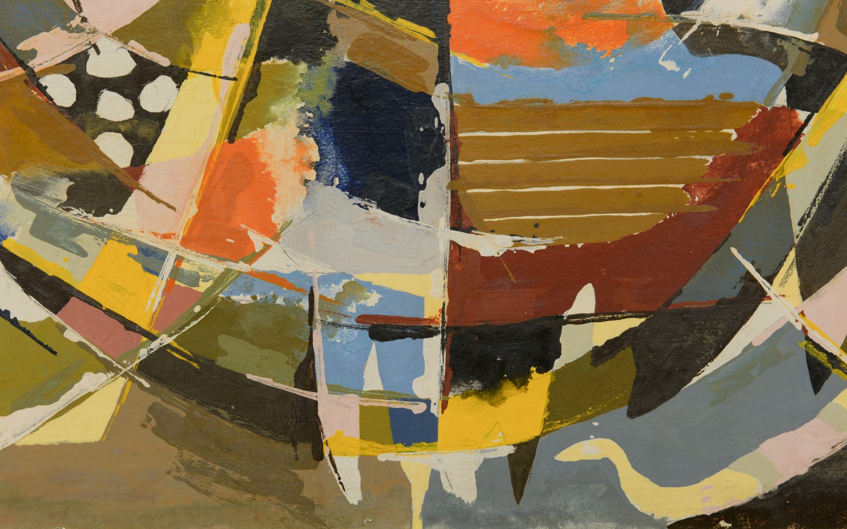 Lot 490: Ted Burnett Cubist Painting, Noah's Ark