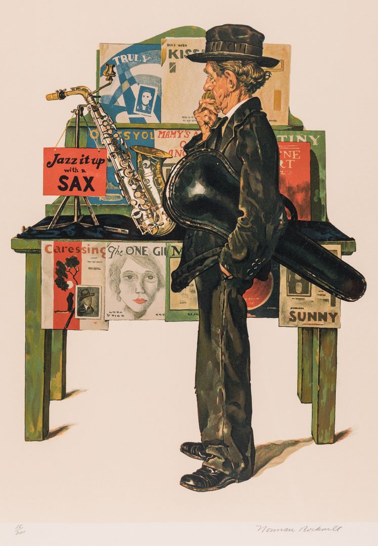 Lot 505: Norman Rockwell Lithograph, Jazz it Up