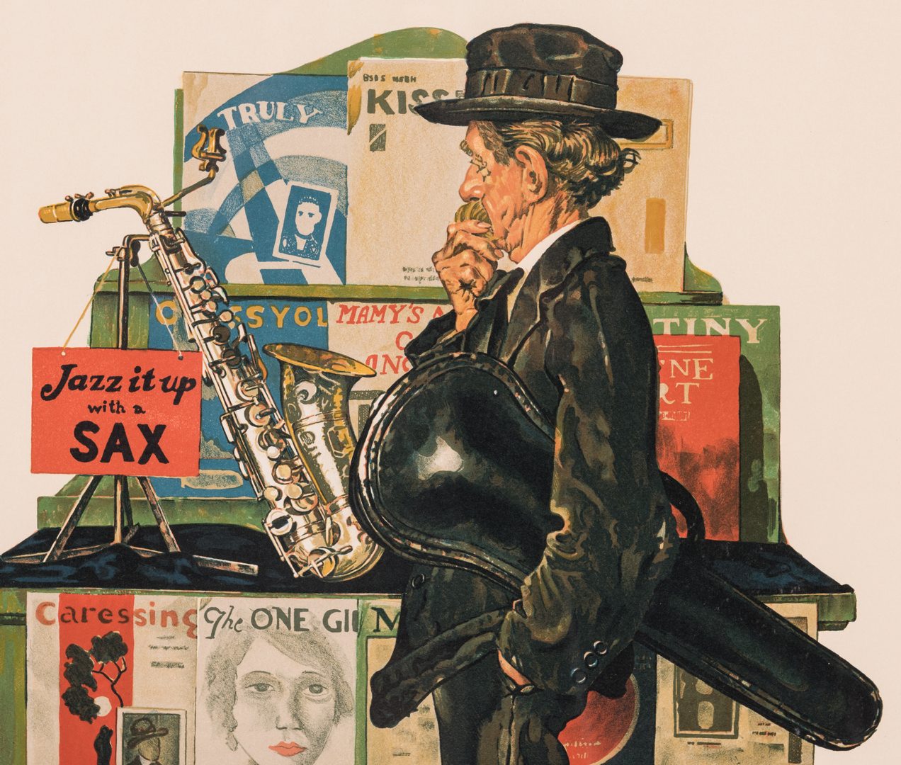 Lot 505: Norman Rockwell Lithograph, Jazz it Up