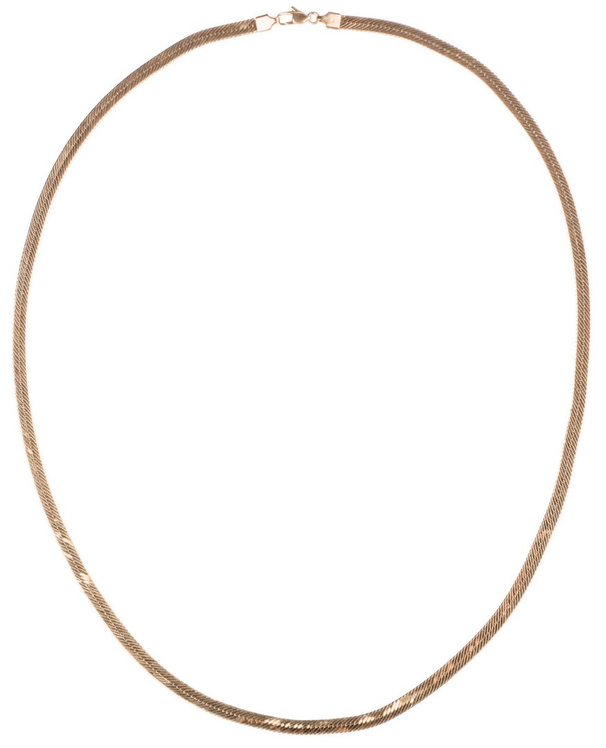 Lot 530: 14K 30" L Herringbone Necklace
