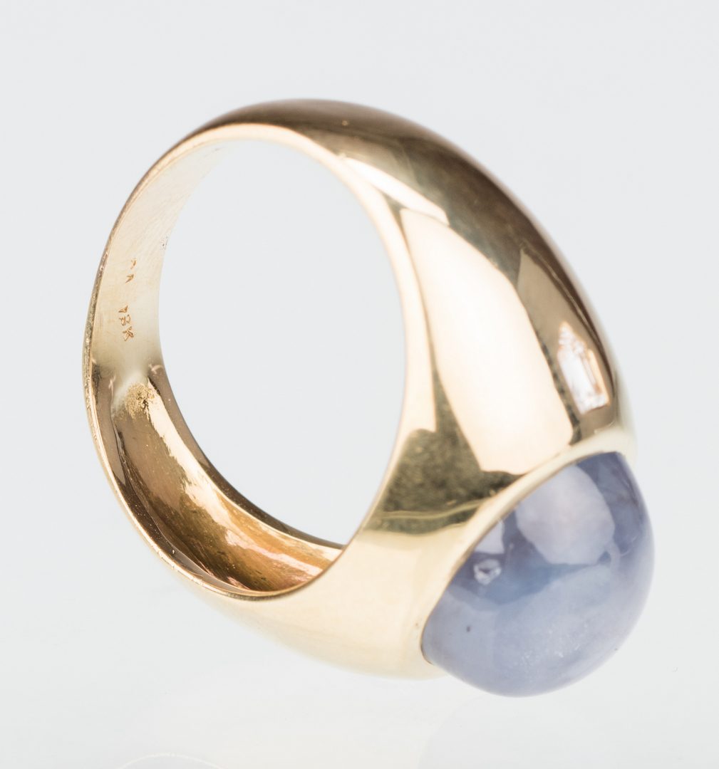 Lot 532: Art Deco 18K Gents Star Sapphire Ring