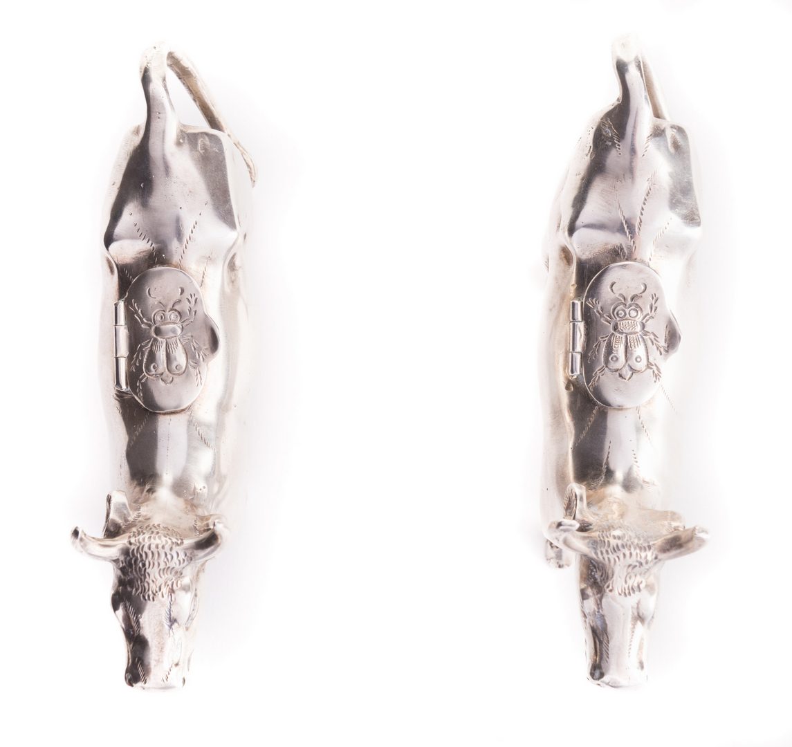 Lot 554: Two German 835 Silver Cow Creamers