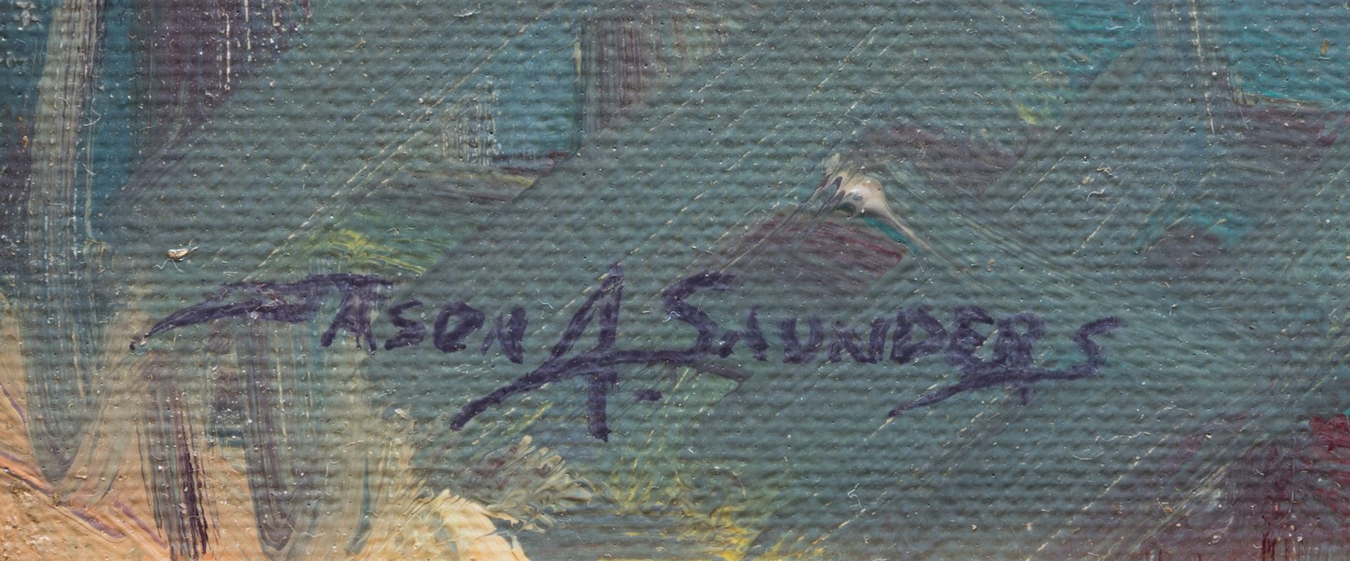 Lot 568: Jason A. Saunders, O/B, Impressionist Landscape