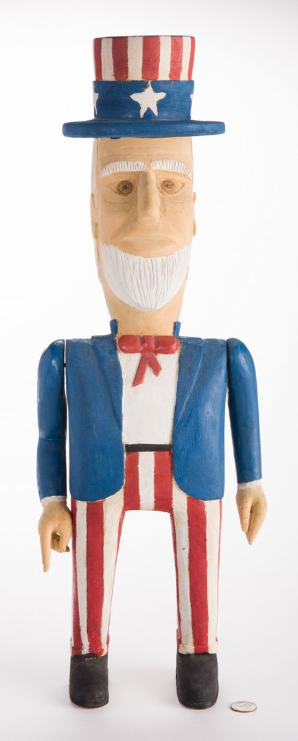Lot 586: Wimp Gibson Carving, Uncle Sam