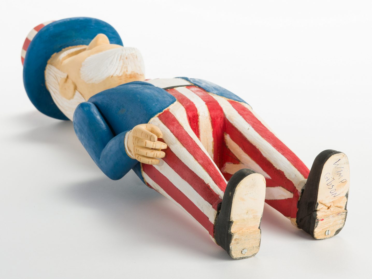 Lot 586: Wimp Gibson Carving, Uncle Sam