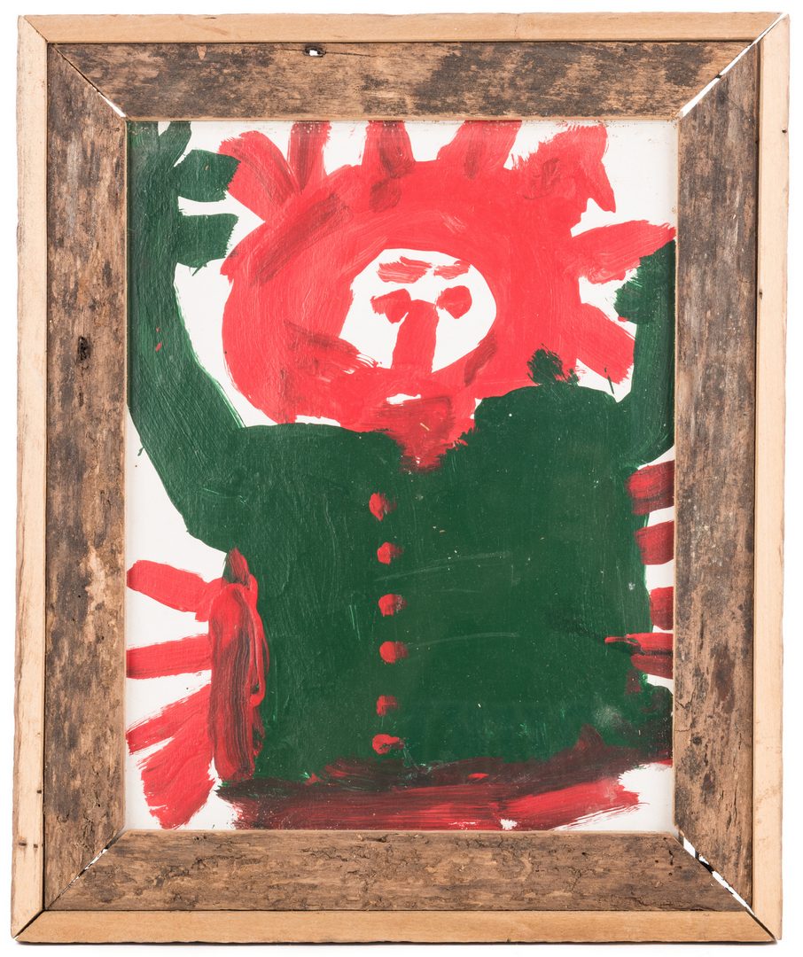 Lot 587: Mary Tillman Smith, Figure in Red and Green