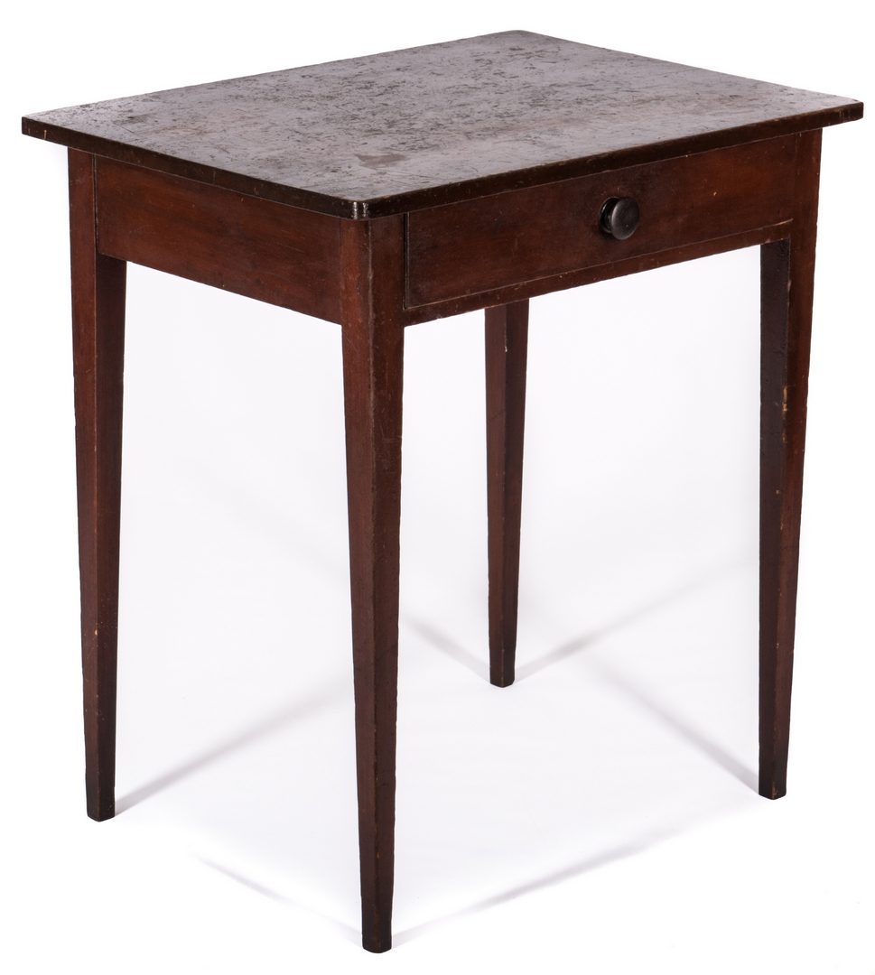 Lot 593: Hepplewhite One Drawer Table, Old Surface