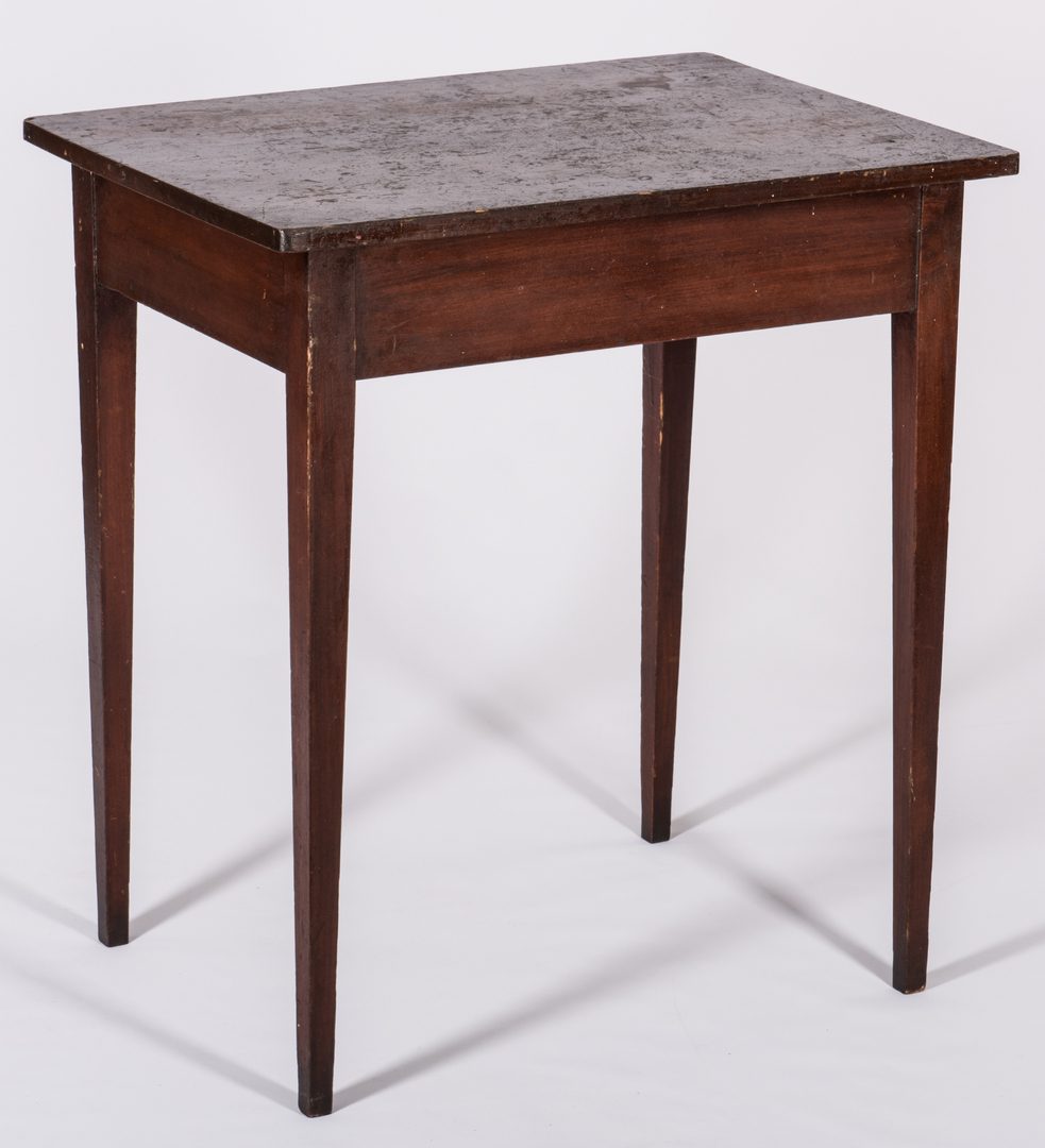 Lot 593: Hepplewhite One Drawer Table, Old Surface
