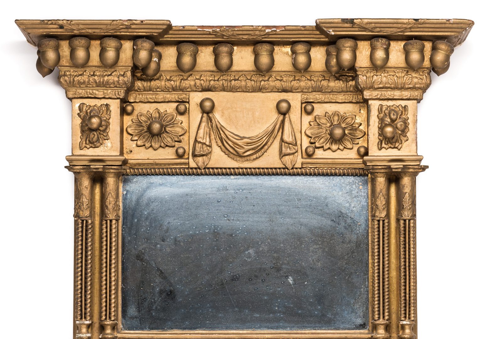 Lot 596: Federal Carved Gilt Pier Mirror