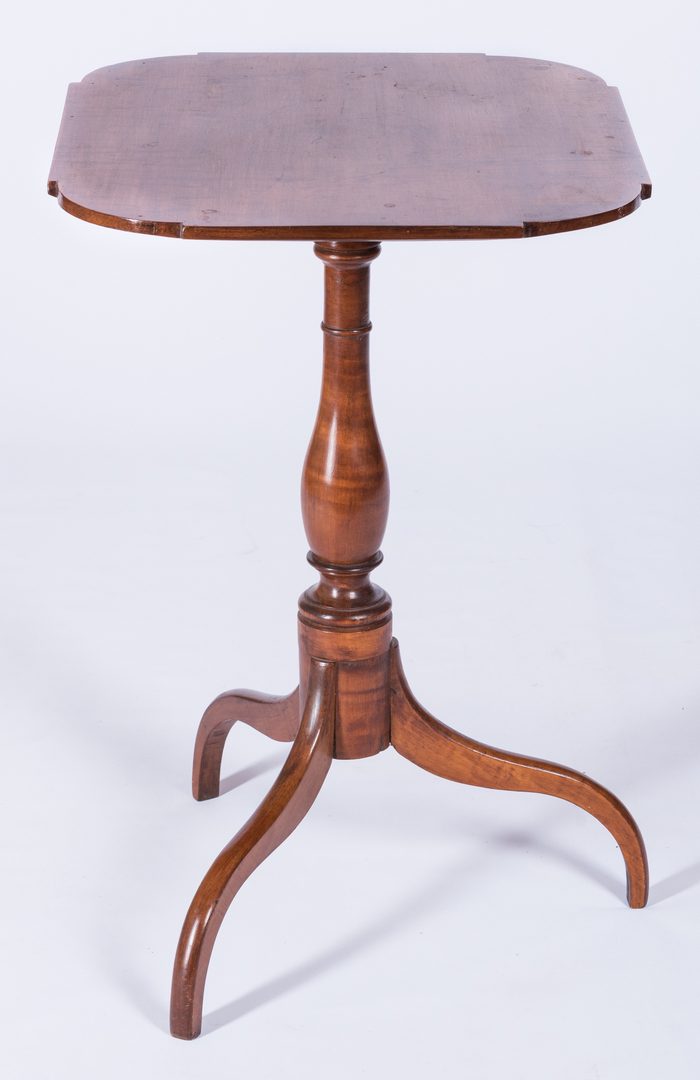 Lot 600: American Tiger Maple Candle Stand