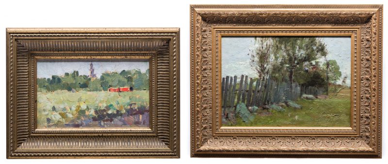 Lot 615: 2 Russian School Impressionist Landscapes