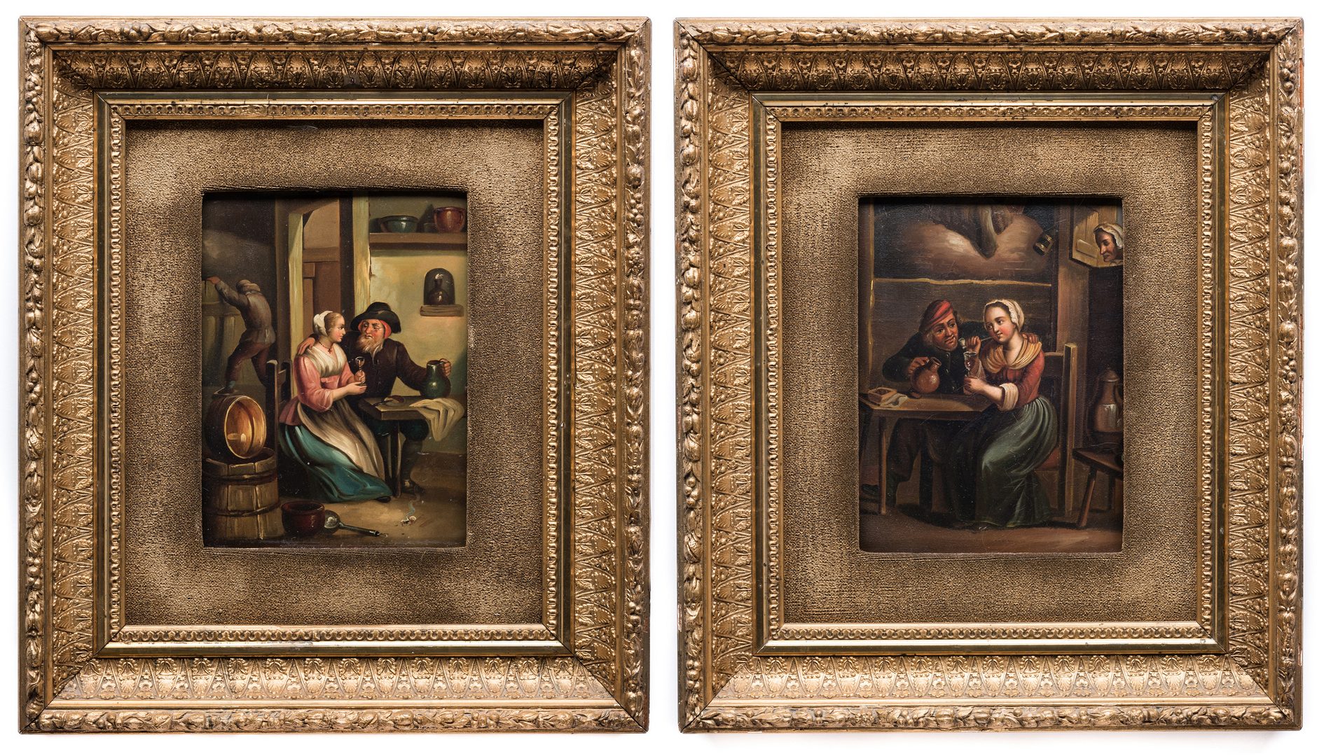 Lot 620: Pair of Continental Genre Paintings