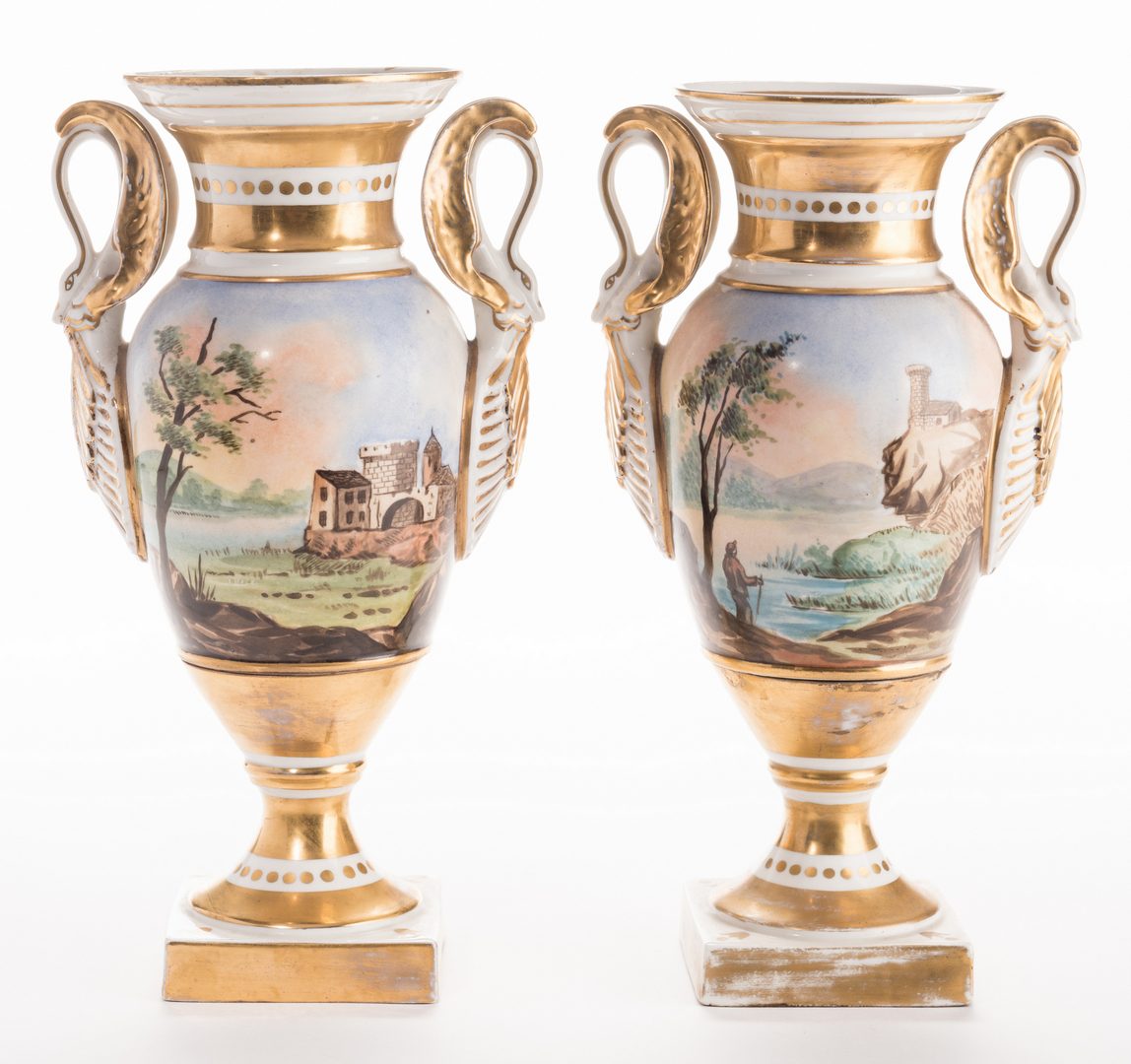 Lot 642: Pair French Porcelain Urns