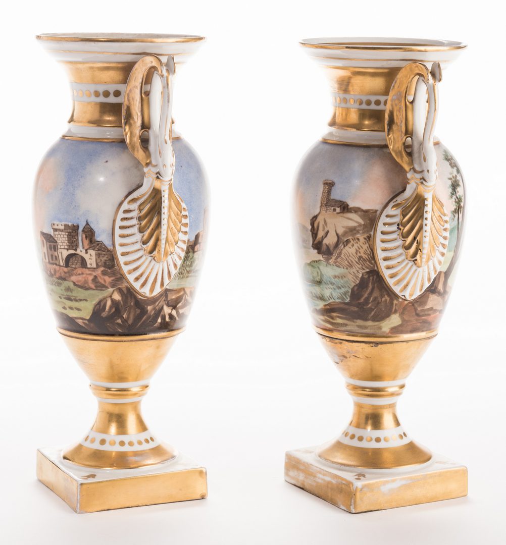 Lot 642: Pair French Porcelain Urns