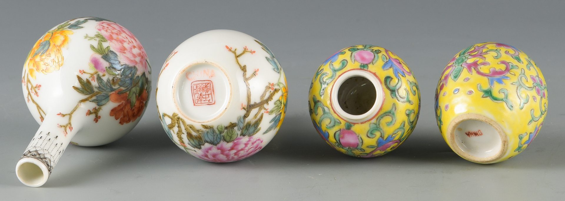 Lot 648: 7 Chinese Famille Rose Porcelain Items