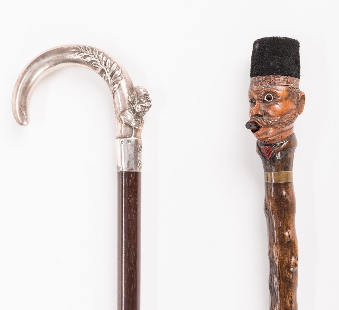 Lot 719: Silver Jubilee Cane and Mechanical Cane, 2 items