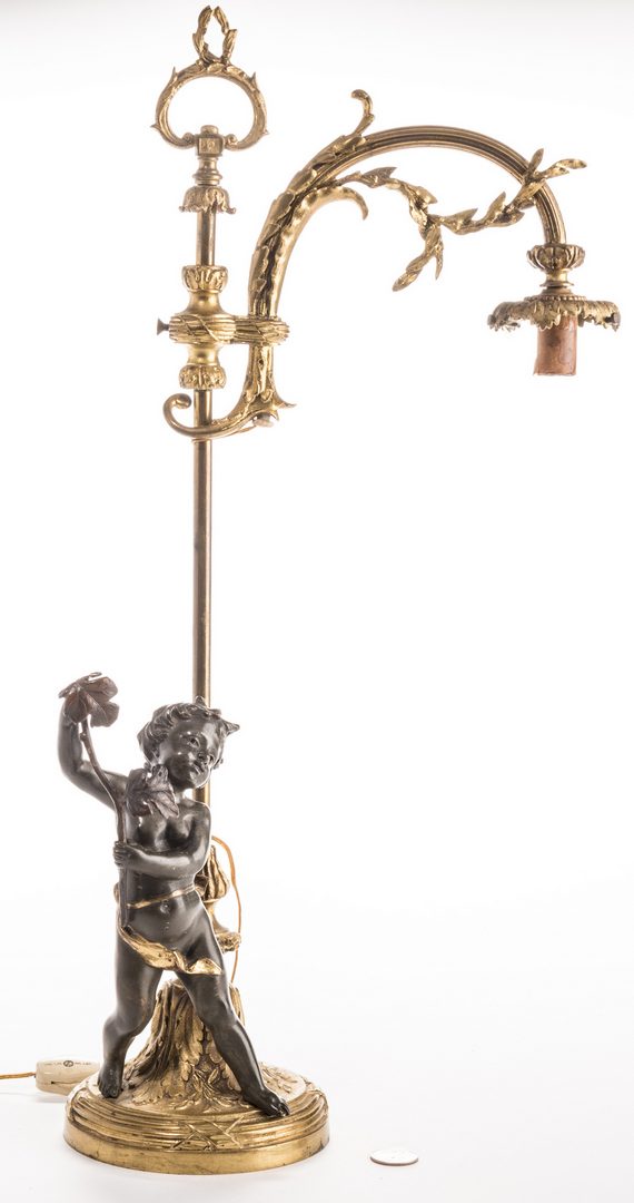 Lot 724: French Neoclassical Bronze Lamp