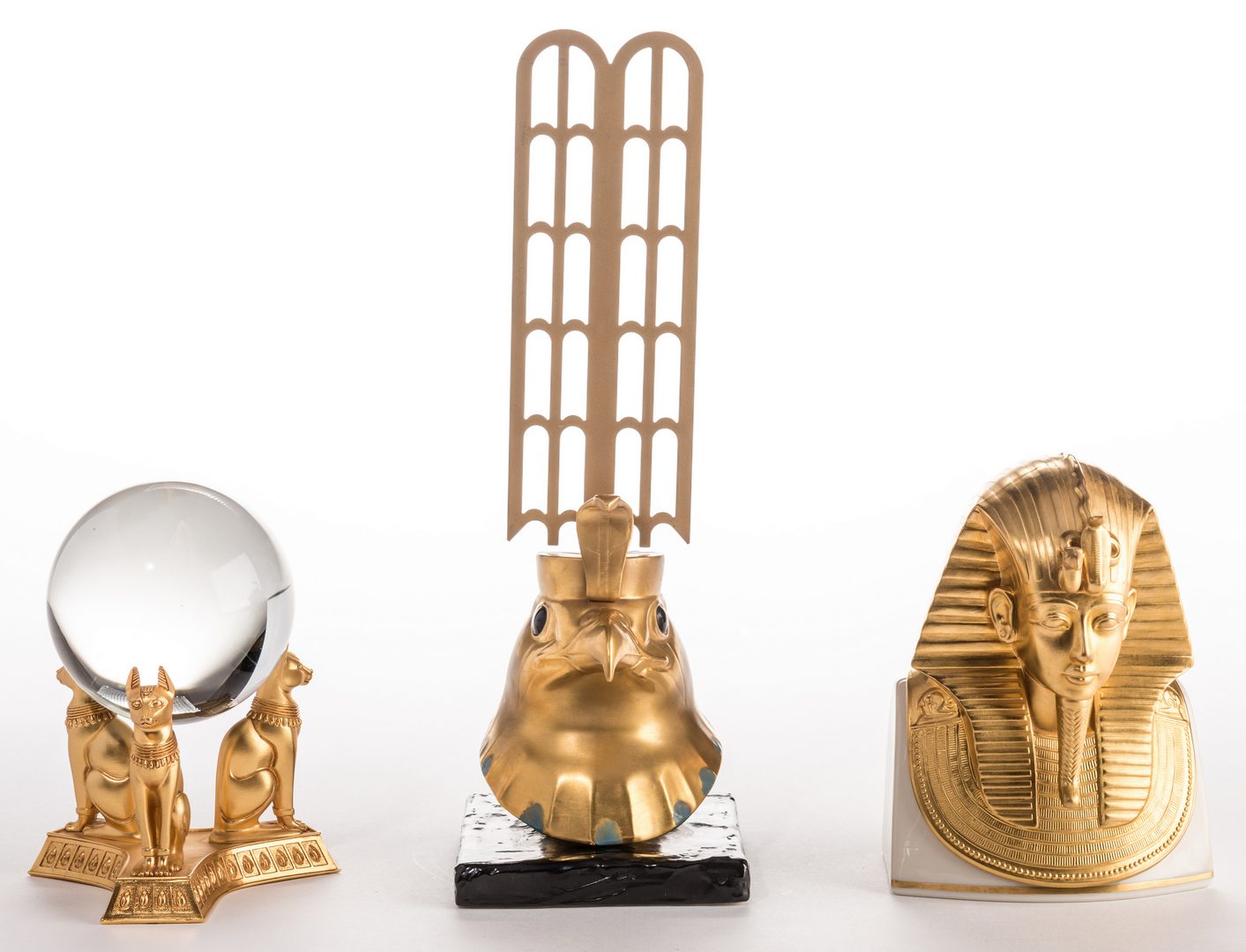 Lot 730: 3 King Tut – Egyptian Style Pieces