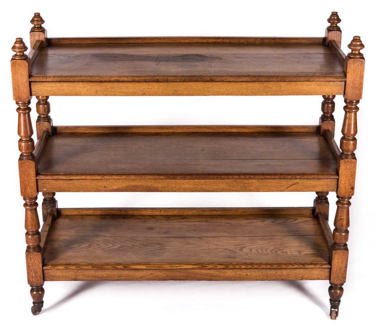 Lot 738: English Oak 3-Tiered Etagere, 19th c.