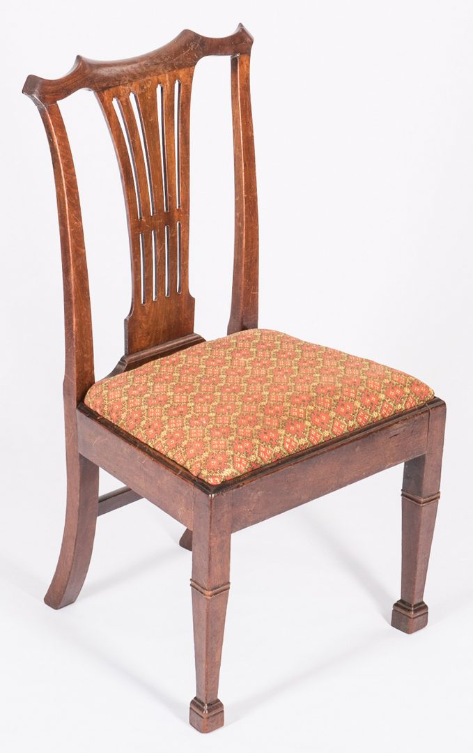 Lot 739: 5 English 18th Century Dining Chairs