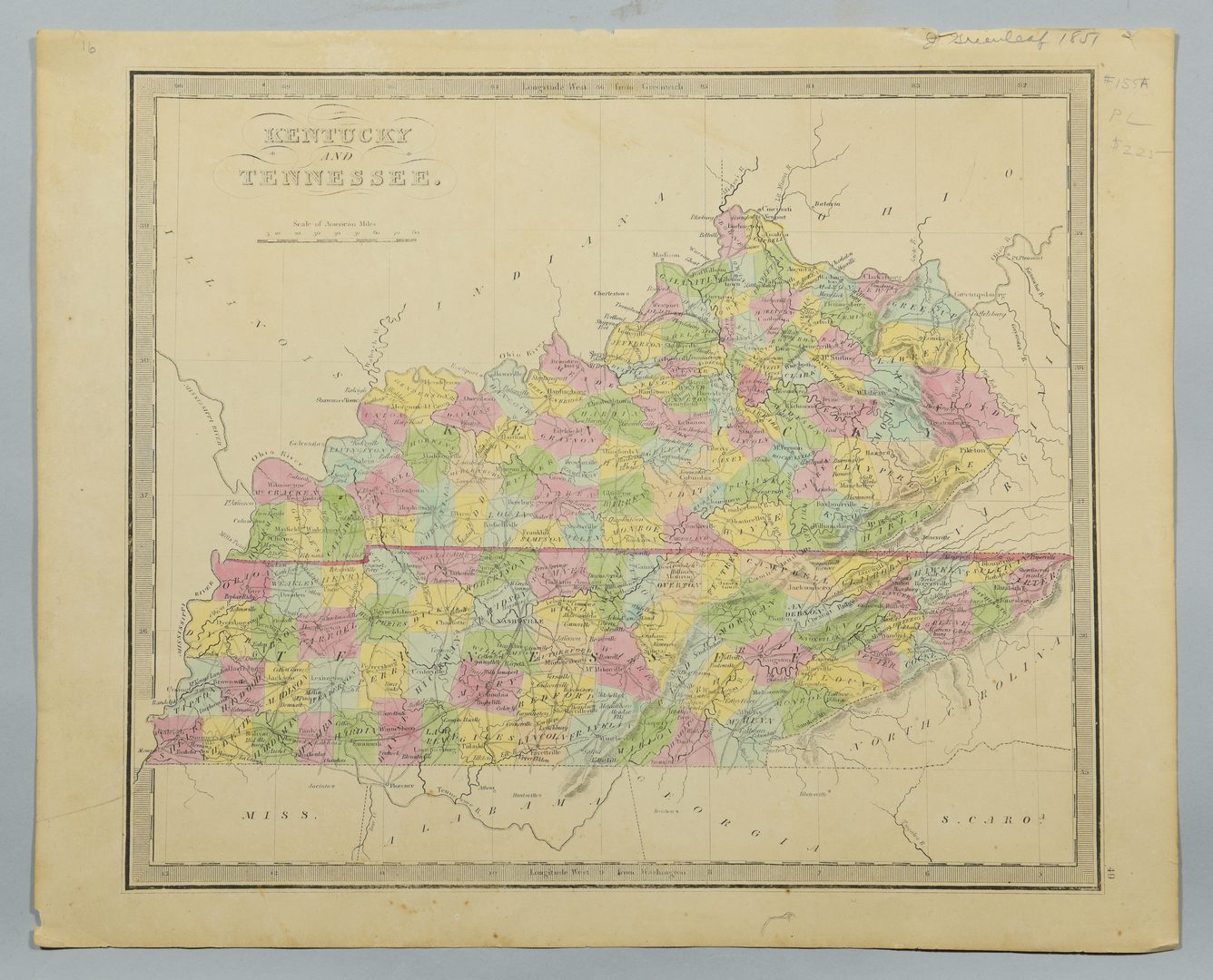 Lot 754: 4 19th Cent. TN & KY Maps