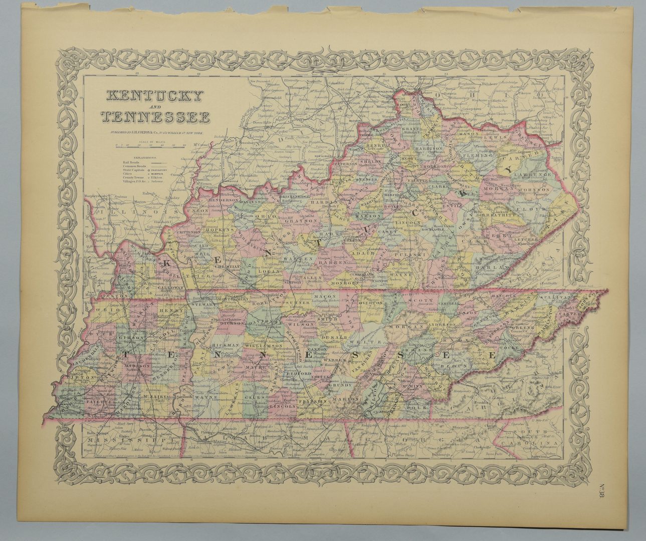 Lot 754: 4 19th Cent. TN & KY Maps